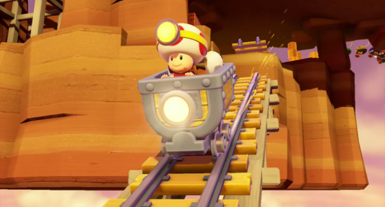 Captain Toad en wagon 