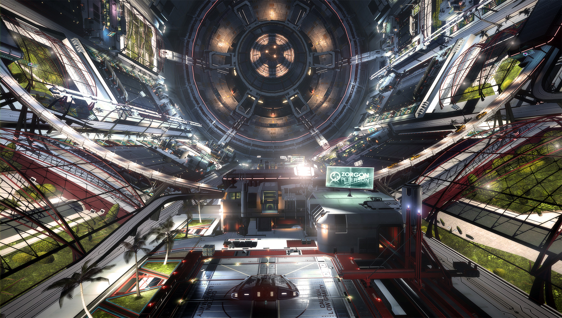 Elite : Dangerous salle principale station