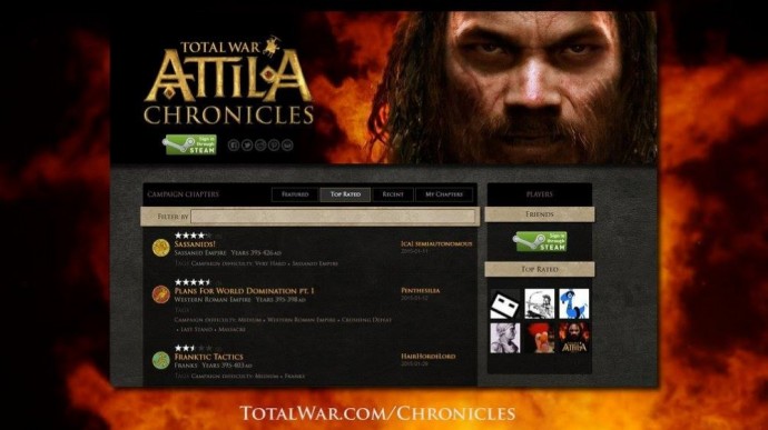 Total War Chronicles, une appli pour Total War ATTILA