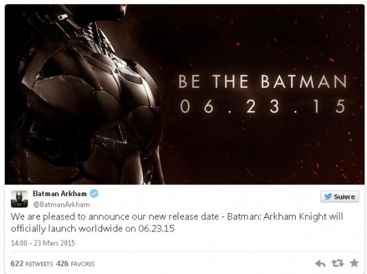 Batman Arkham Knight nouvelle date et nouveau trailer