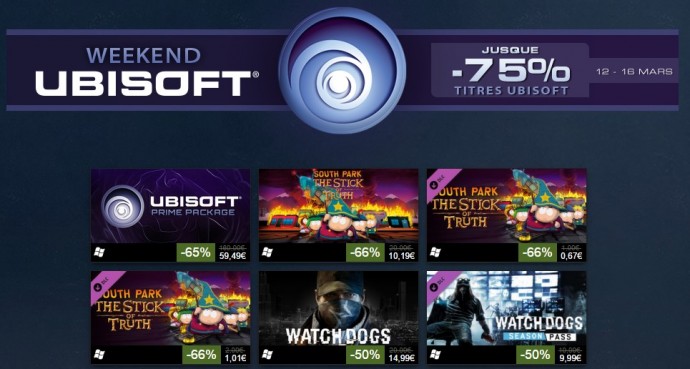 Week-end Ubisoft sur Steam