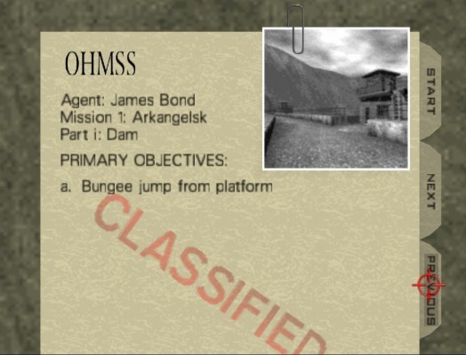 Goldeneye 007 dossier mission