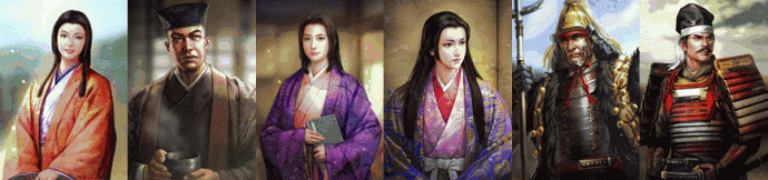 Nobunaga's Ambition - Sphere of Influence fresque personnages