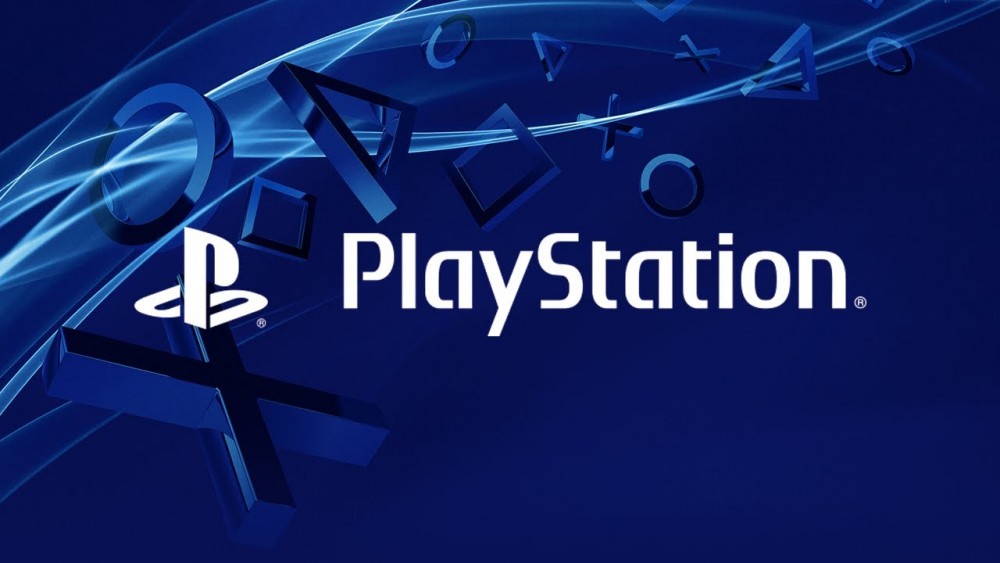 Logo PlayStation sur fond bleu