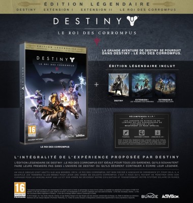 Destiny le roi des corrompus édition légendaire