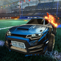 Une voiture dans Rocket League