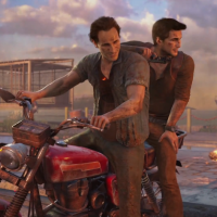 Uncharted 4 : A Thief's End Nathan sur une moto