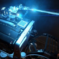 Un rayon laser émane du véhicule dans Elite Dangerous: Horizons