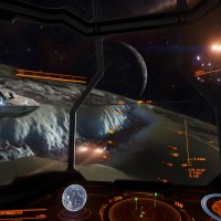 Les vaisseaux manoeuvrent dans les tranchées dans Elite Dangerous: Horizons