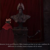 King's Quest - Episode 2 roi Graham devant buste Achaka