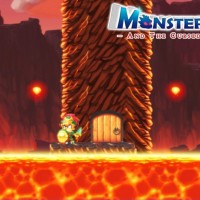 Monster Boy and the Cursed Kingdom Monster Boy en Lion avec armure sur une plateforme dans la lave