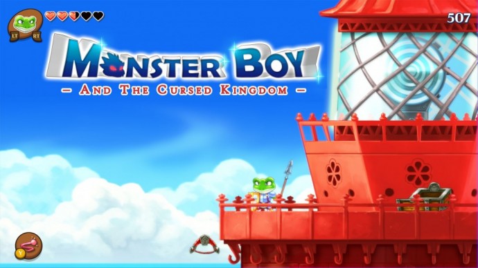 Monster Boy and the Cursed Kingdom Monster Boy en grenouille en haut d'un phare