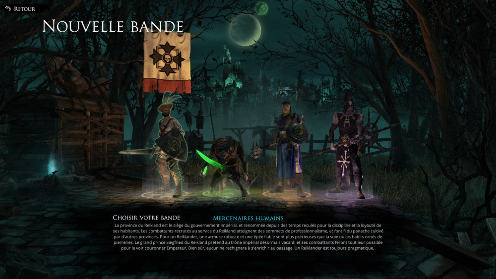 Test Mordheim City of the Damned - Ecran de selection de bande - New Game Plus