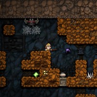 Le héro explore le niveau dans Spelunky