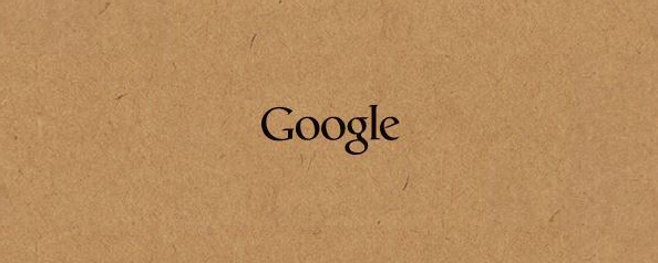 Logo Google sur carton