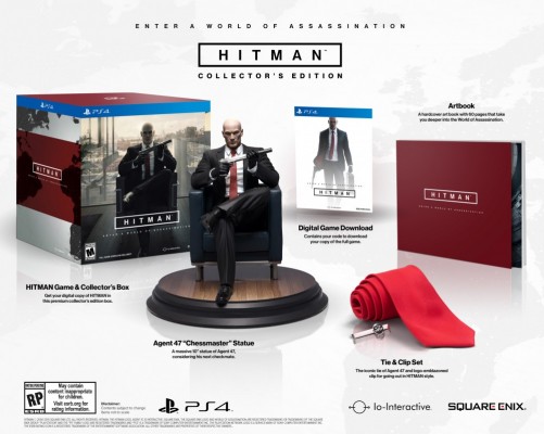 Hitman édition collector avec figurine artbook jeu à télécharger et cravate