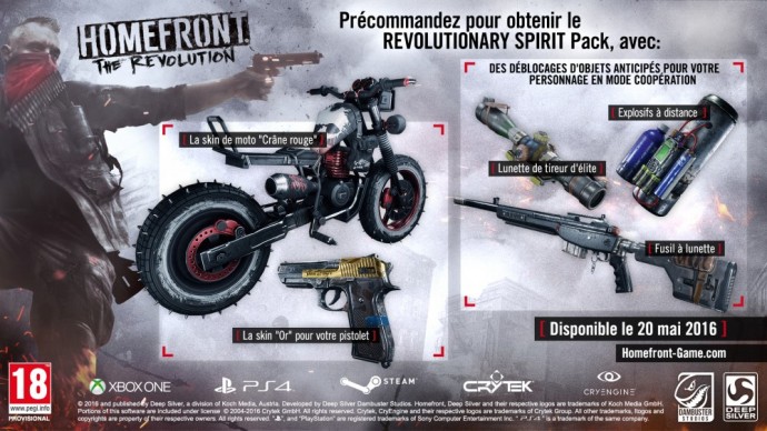 Homefront The Revolution contenu de précommande