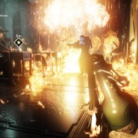 Homefront The Revolution ennemi en train de brûler