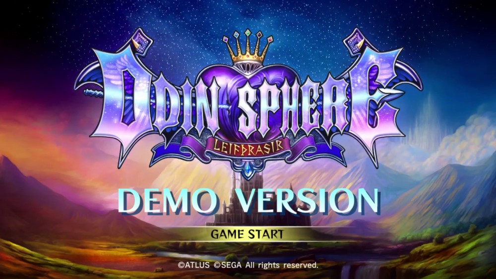 Odin Sphere Leifthrasir écran d'accueil démo