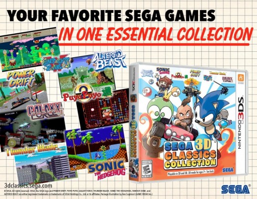 SEGA 3D Classics Collection boite du jeu plus images de certains titres