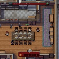 The Escapists The Walking Dead héros au petit déjeuner dans une maison