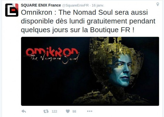 Tweet de Square Enix sur Omikron