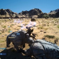 Un combat dans FInal Fantasy XV