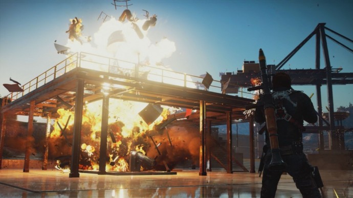 Just Cause 3 explosion d'un réservoir