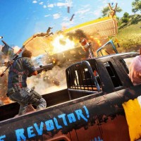 Just Cause 3 Rico mitraille depuis une camionnette