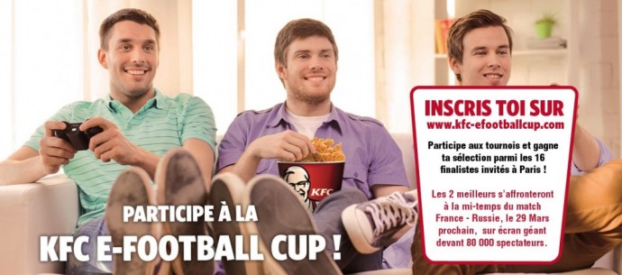 L'affiche de participation de la KFC E-Football Cup