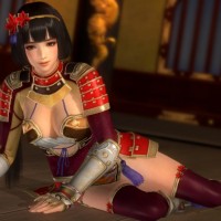 Dead or Alive 5 Last Round Naotora couchée en tenue de samouraï