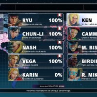 Street Fighter V choix du personnage en mode Histoire