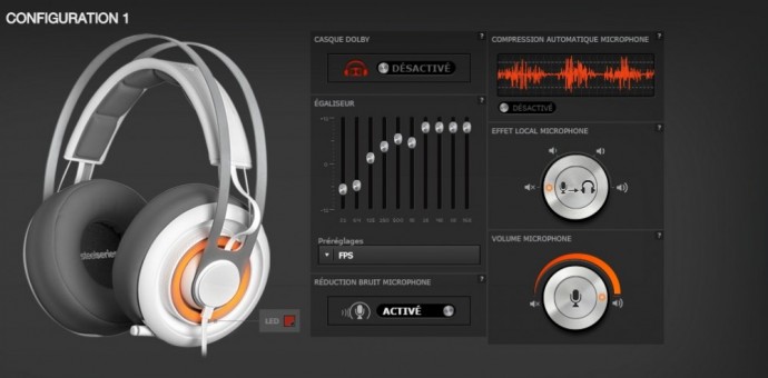 Les paramètres du SIberia 650 de Steel Series