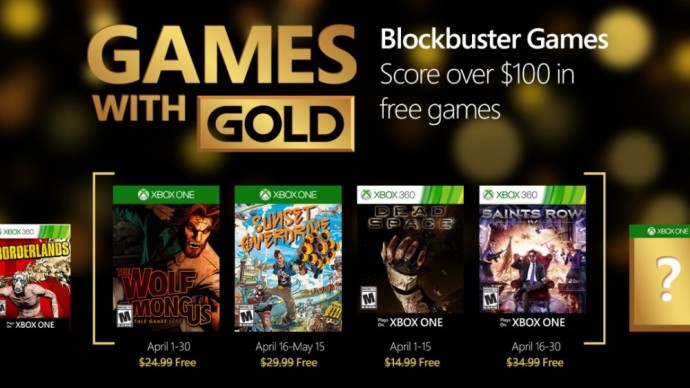 Games with Gold avril 2016