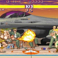 Dhalsim crache son Yoga Flame sur Guile dans Street Fighter II' 