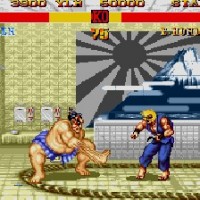 Honda attaque Ken avec son attaque des multiples mains dans Street Fighter II' 