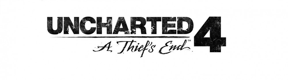 Uncharted 4: A Thief's End Logo sur fond blanc