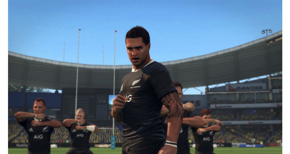 Dan Carter mène le haka dans Jonah Lomu Rugby Challenge 3