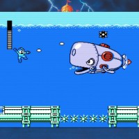 Mega Man Legacy Collection environnement aquatique baleine robot