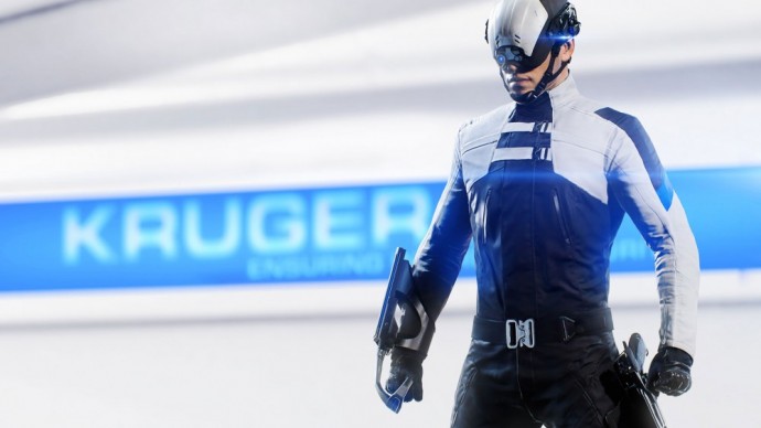 Un agent ProChoc de la KrugerSec dans Mirror's Edge Catalyst