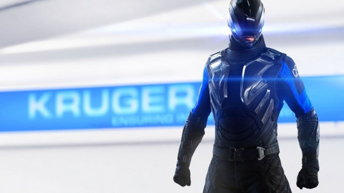 Une sentinelle de la KrugerSec dans Mirror's Edge Catalyst