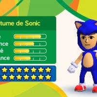 Le costume de Sonic dans Mario & Sonic aux Jeux Olympiques de Rio 2016