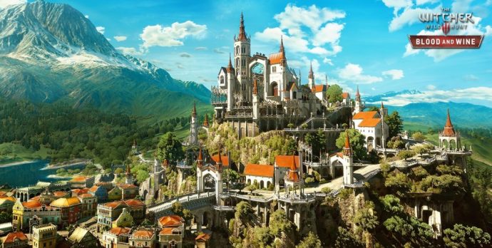 La ville de Toussaint où prendra place l'extension Blood and Wine de The Witcher 3: Wild Hunt