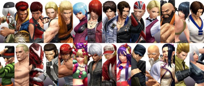 Une partie du rosters de The King of Fighters XIV