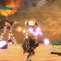 Earth Defense Force 4.1 combat contre des robots sur la plage