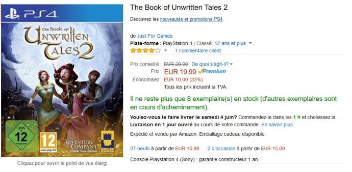 Bon plan The Book of Unwritten Tales 2 