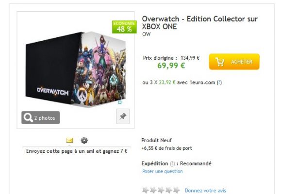 Bon Plan Overwatch édition collector