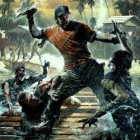 Dead Island dessin scène de combat sur ponton