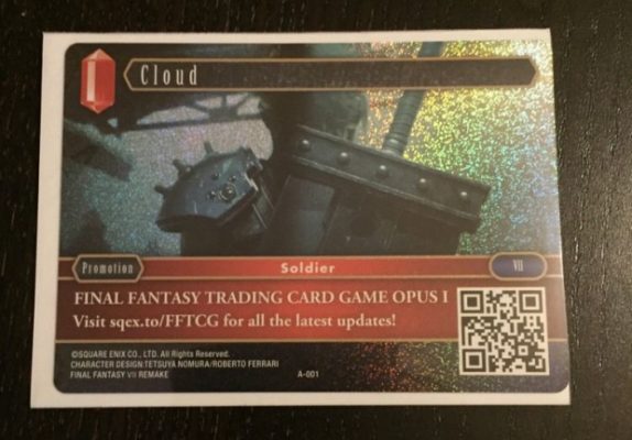 Final Fantasy Trading Card cloud FF VII Remake