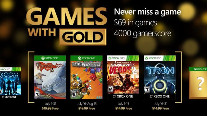 Games With Gold juillet 2016